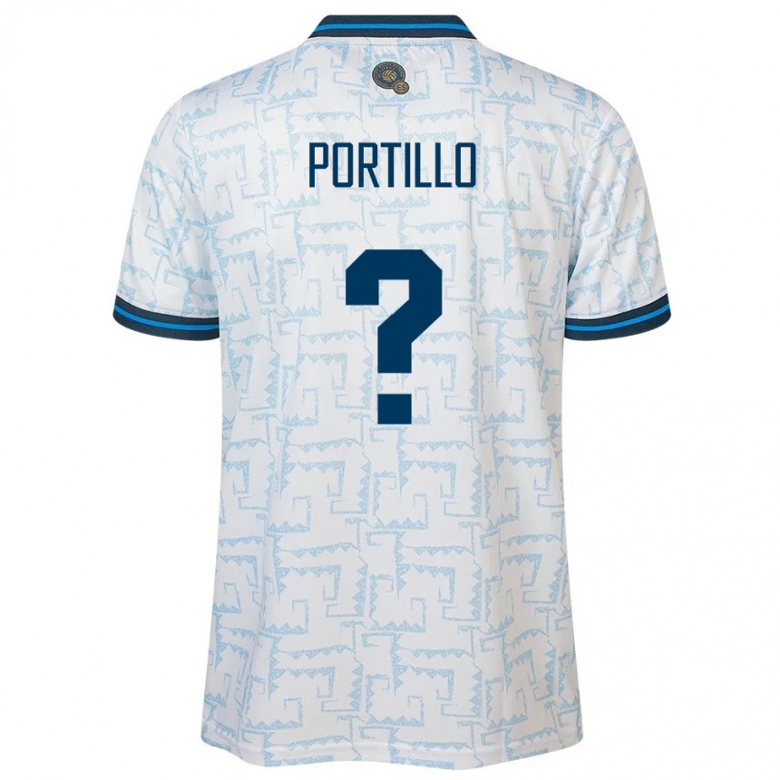 Men Football El Salvador Cristian Portillo #0 White Away Jersey 24-26 T-Shirt