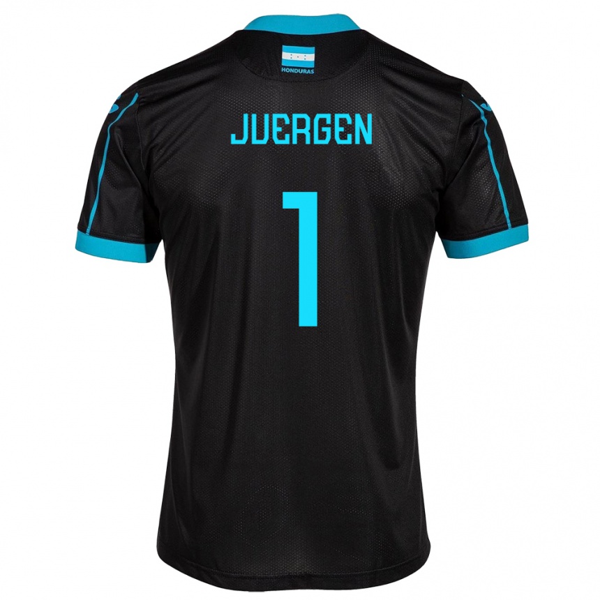 Men Football Honduras Juergen García #1 Black Away Jersey 24-26 T-Shirt