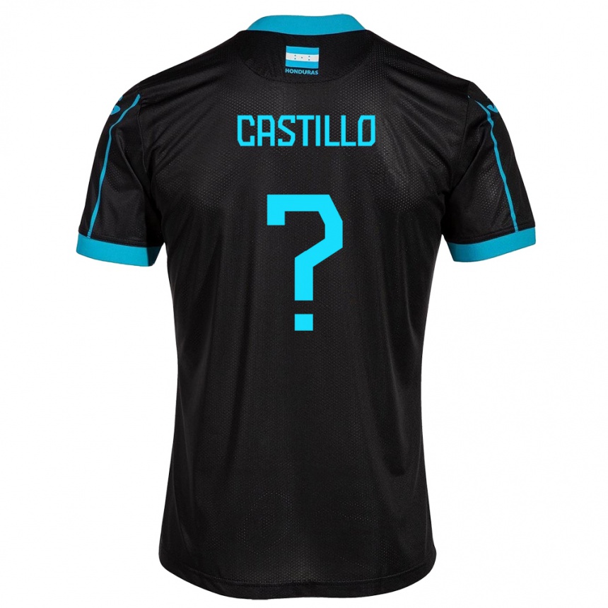 Men Football Honduras Jeferson Castillo #0 Black Away Jersey 24-26 T-Shirt