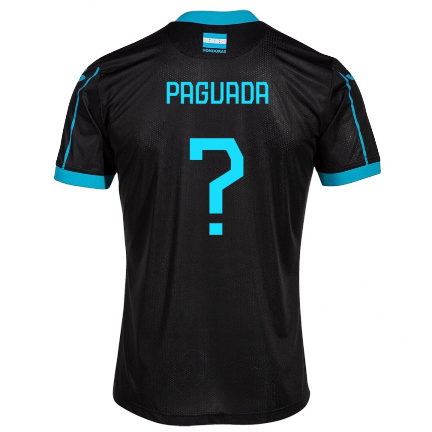 Men Football Honduras Didier Paguada #0 Black Away Jersey 24-26 T-Shirt