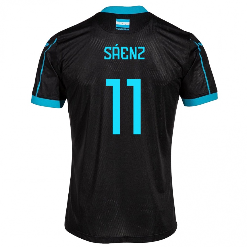Men Football Honduras Bryan Sáenz #11 Black Away Jersey 24-26 T-Shirt