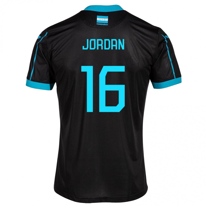 Men Football Honduras Jordan García #16 Black Away Jersey 24-26 T-Shirt