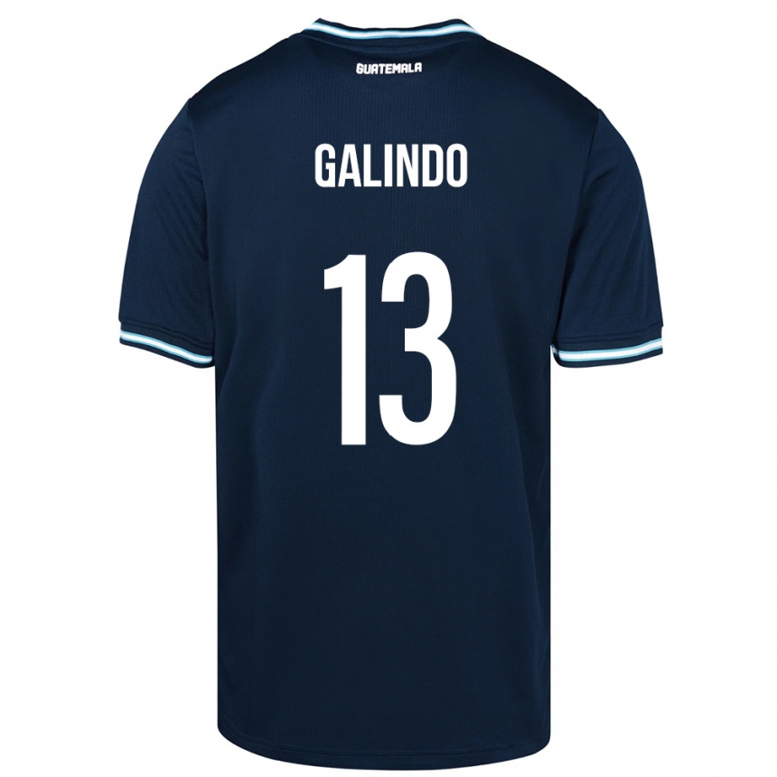 Men Football Guatemala Alejandro Galindo #13 Blue Away Jersey 24-26 T-Shirt