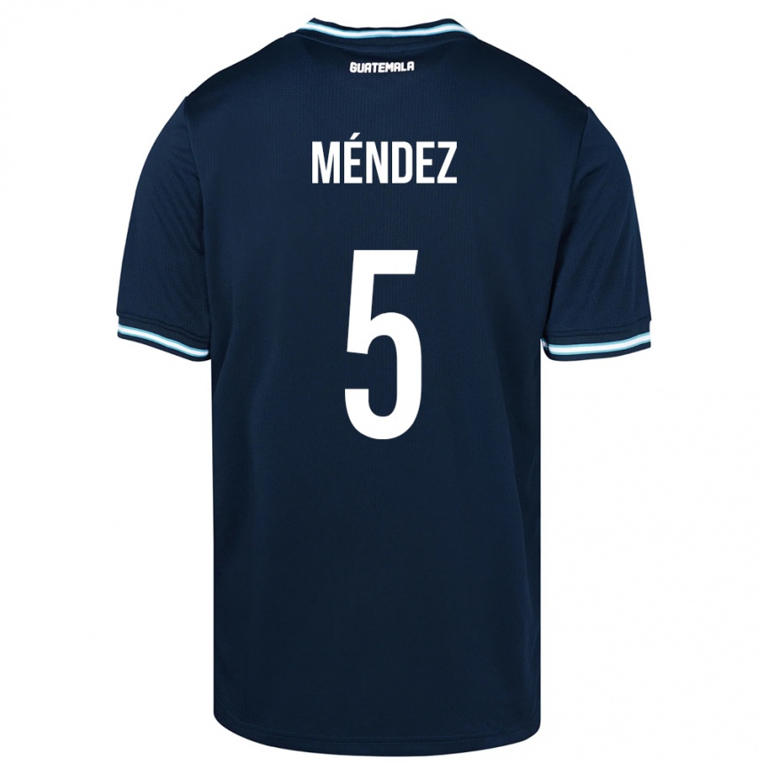 Men Football Guatemala Diego Méndez #5 Blue Away Jersey 24-26 T-Shirt