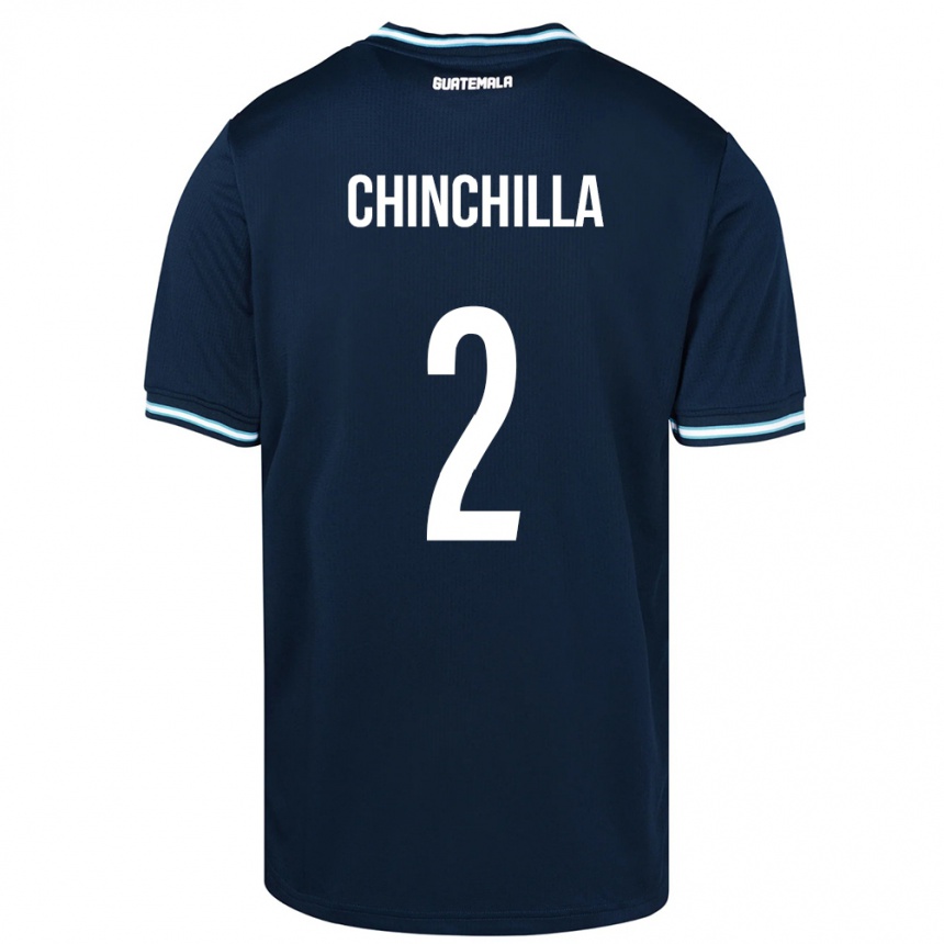 Men Football Guatemala Nicolás Chinchilla #2 Blue Away Jersey 24-26 T-Shirt