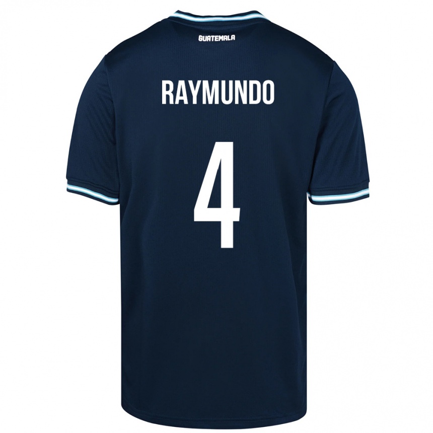 Men Football Guatemala Cristopher Raymundo #4 Blue Away Jersey 24-26 T-Shirt