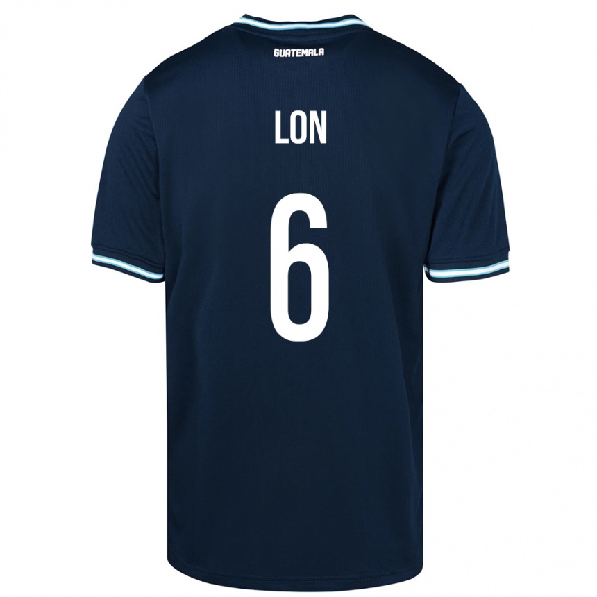 Men Football Guatemala Ariel Lon #6 Blue Away Jersey 24-26 T-Shirt