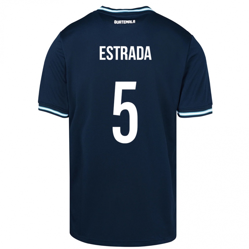 Men Football Guatemala Elizabeth Estrada #5 Blue Away Jersey 24-26 T-Shirt