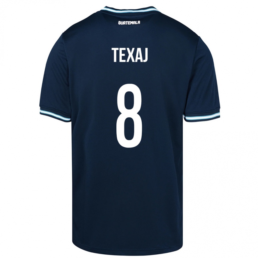 Men Football Guatemala Elisa Texaj #8 Blue Away Jersey 24-26 T-Shirt