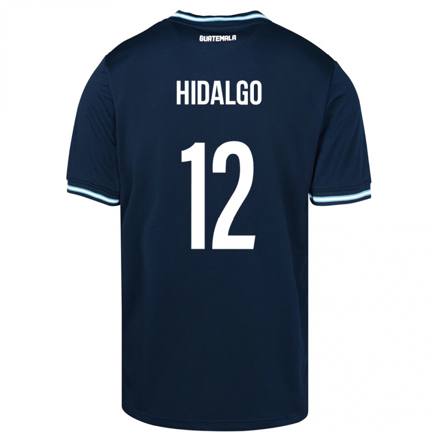 Men Football Guatemala Angie Hidalgo #12 Blue Away Jersey 24-26 T-Shirt