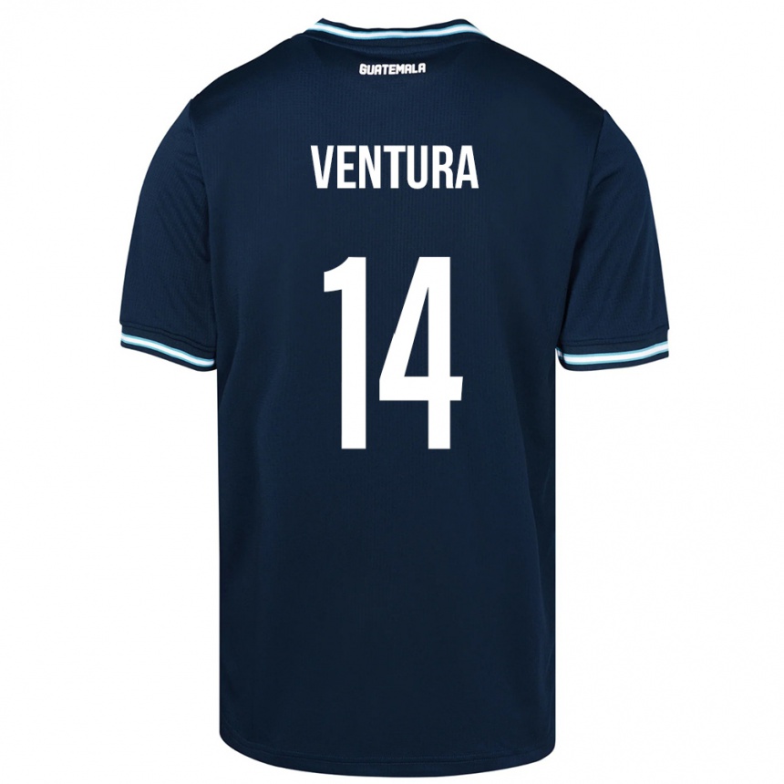 Men Football Guatemala Madelyn Ventura #14 Blue Away Jersey 24-26 T-Shirt