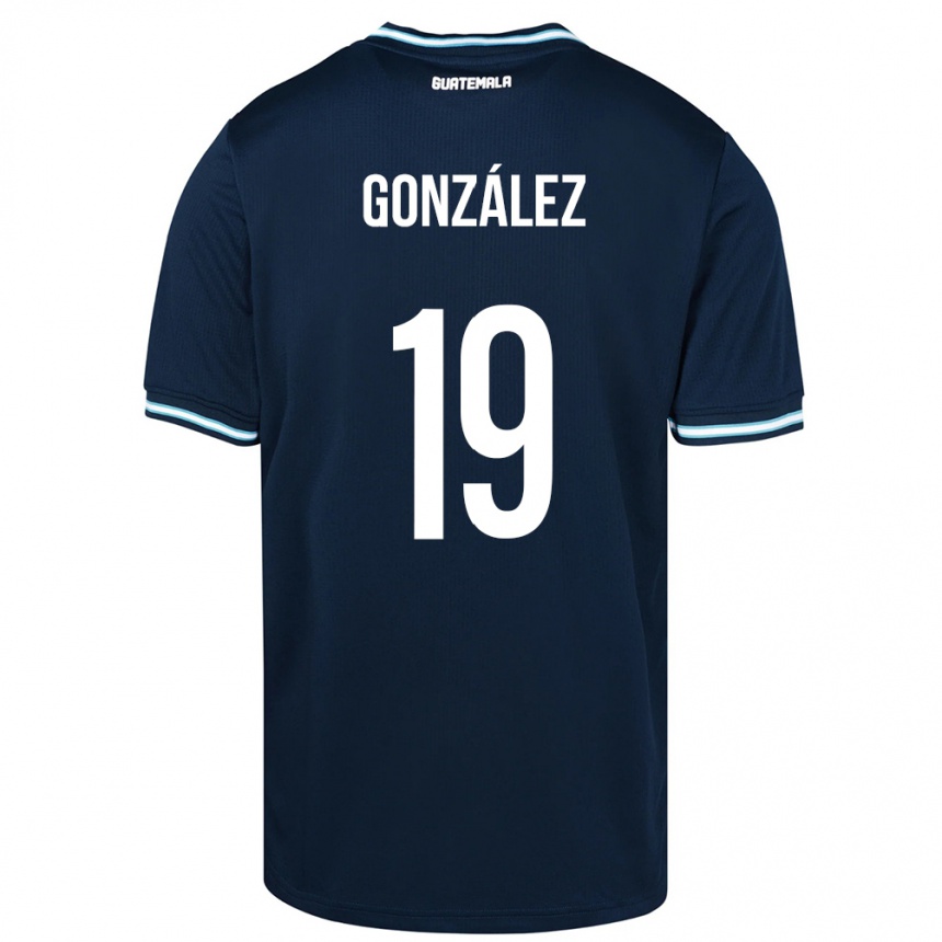 Men Football Guatemala Karen González #19 Blue Away Jersey 24-26 T-Shirt