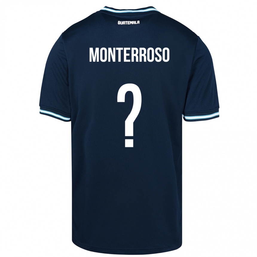 Men Football Guatemala María Monterroso #0 Blue Away Jersey 24-26 T-Shirt