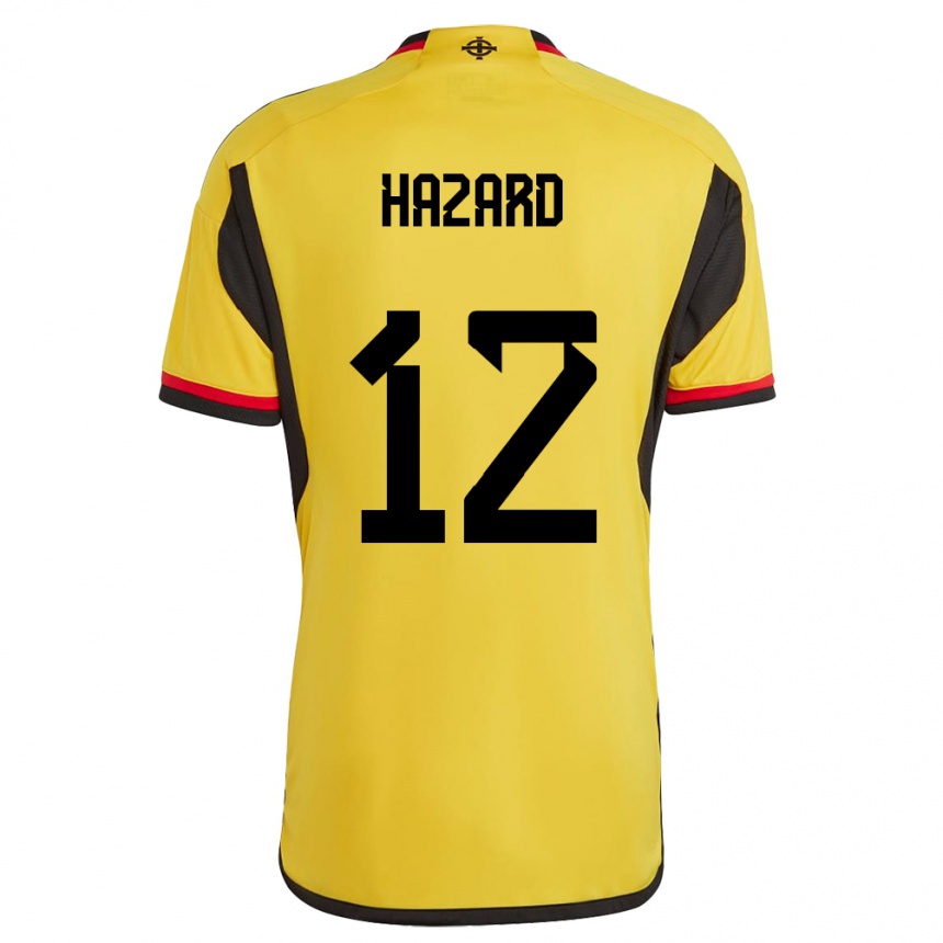 Men Football Northern Ireland Conor Hazard #12 White Away Jersey 24-26 T-Shirt