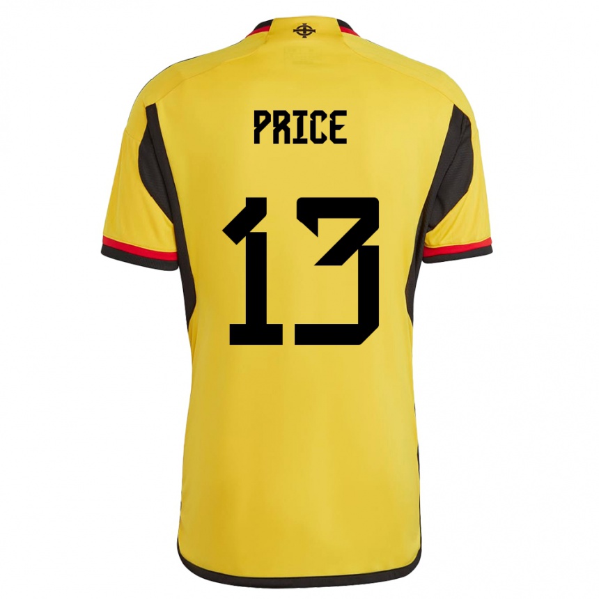 Men Football Northern Ireland Isaac Price #13 White Away Jersey 24-26 T-Shirt