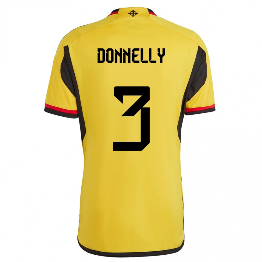 Men Football Northern Ireland Aaron Donnelly #3 White Away Jersey 24-26 T-Shirt