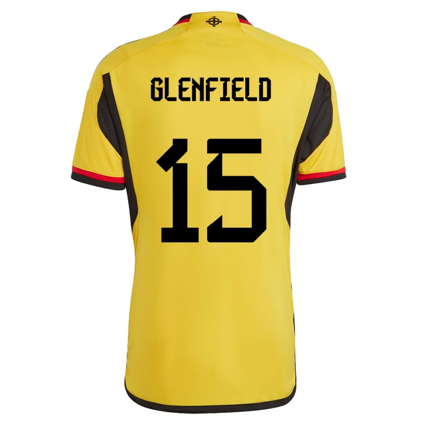 Men Football Northern Ireland Sam Glenfield #15 White Away Jersey 24-26 T-Shirt