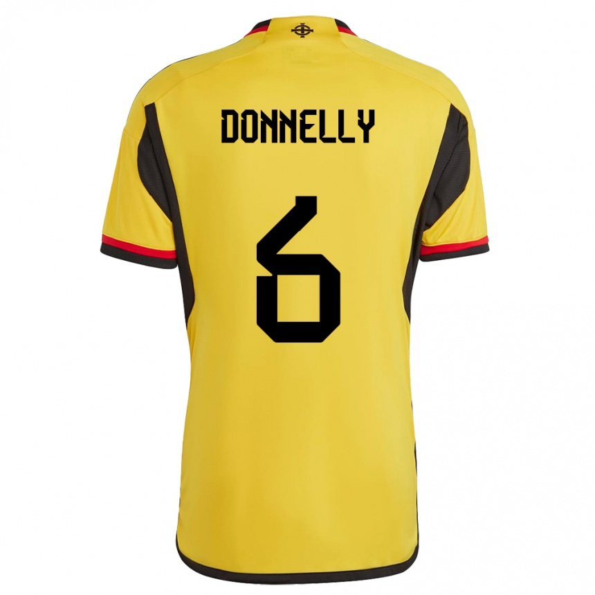 Men Football Northern Ireland Ryan Donnelly #6 White Away Jersey 24-26 T-Shirt