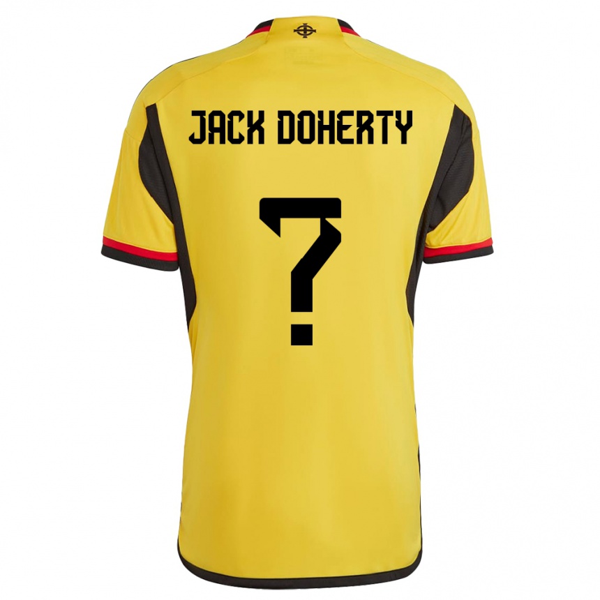 Men Football Northern Ireland Jack Doherty #0 White Away Jersey 24-26 T-Shirt