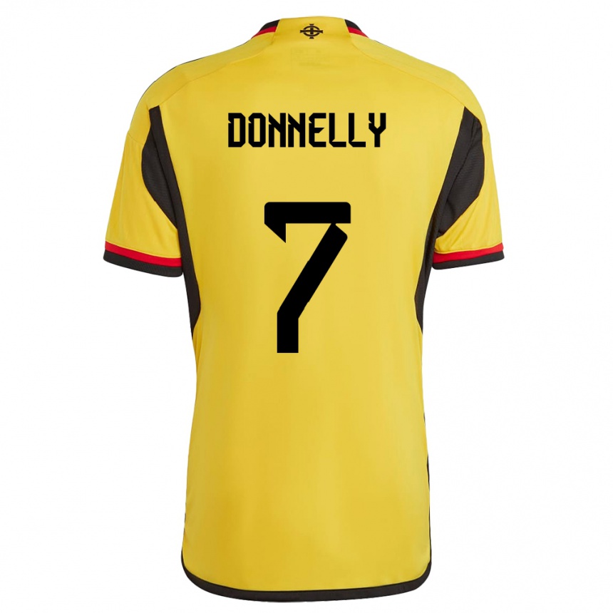 Men Football Northern Ireland Caolan Donnelly #7 White Away Jersey 24-26 T-Shirt