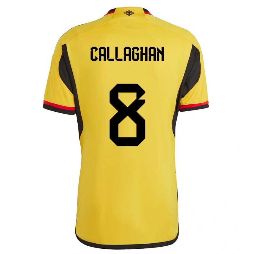 Men Football Northern Ireland Marissa Callaghan #8 White Away Jersey 24-26 T-Shirt