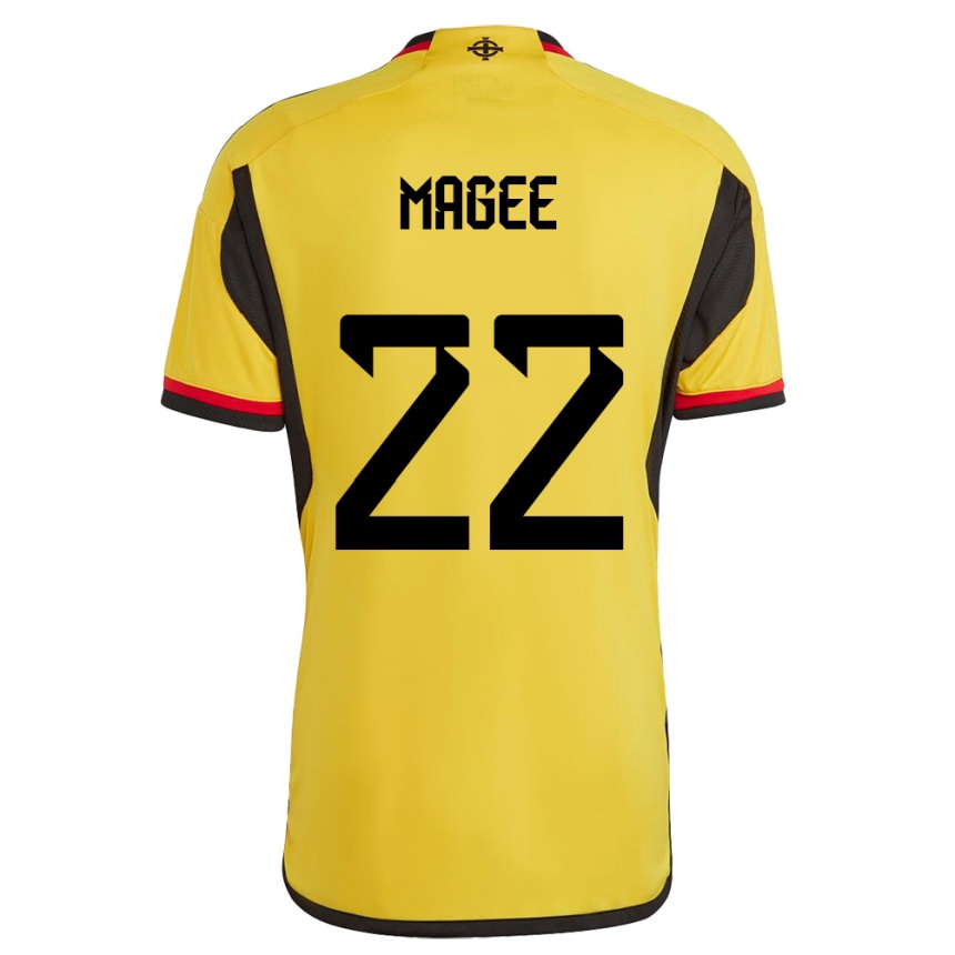 Men Football Northern Ireland Abbie Magee #22 White Away Jersey 24-26 T-Shirt