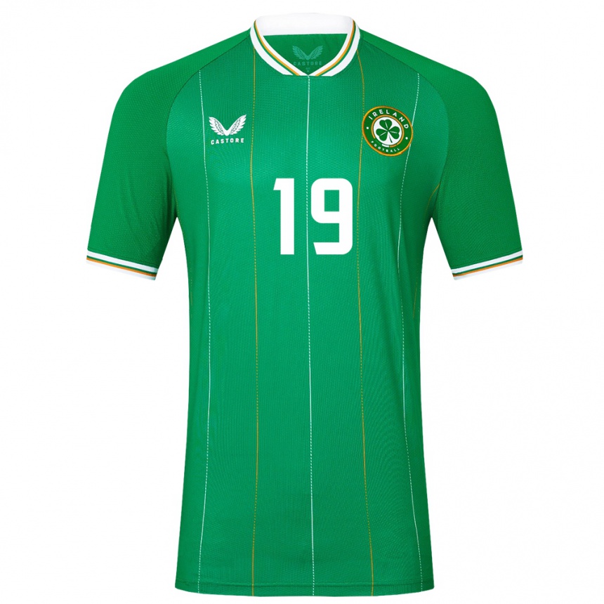 Women Football Ireland Abbie Larkin #19 Green Home Jersey 24-26 T-Shirt