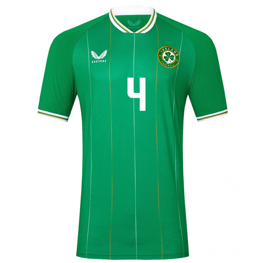 Women Football Ireland Shane Duffy #4 Green Home Jersey 24-26 T-Shirt