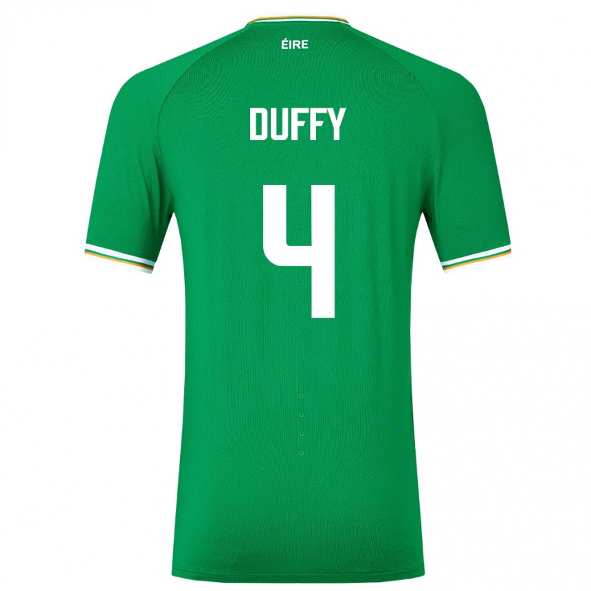 Women Football Ireland Shane Duffy #4 Green Home Jersey 24-26 T-Shirt