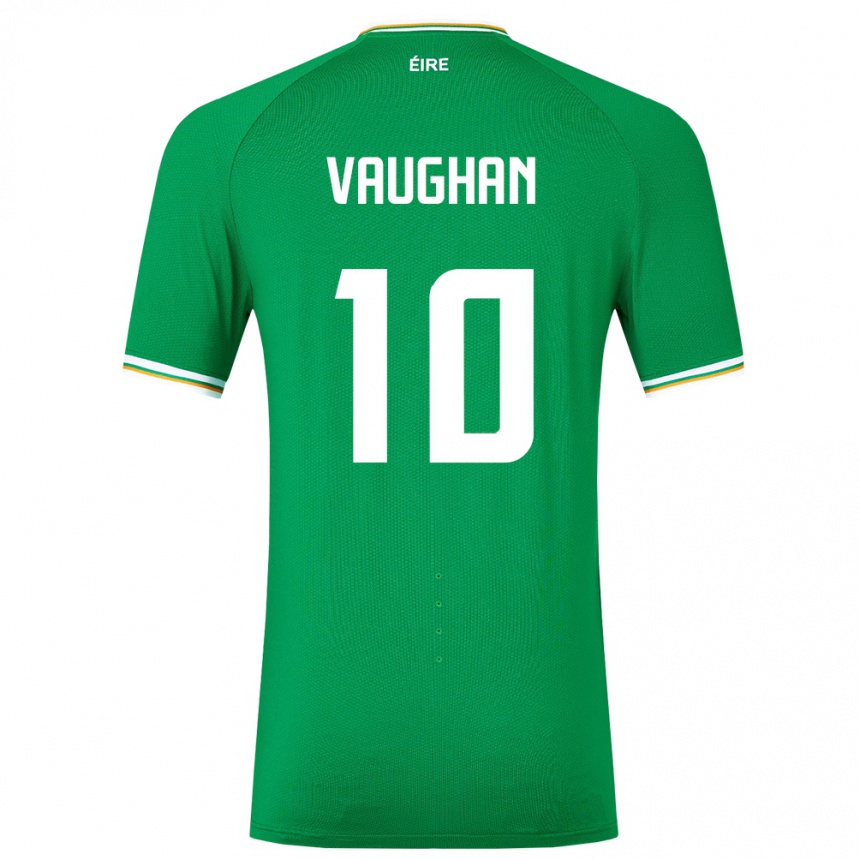 Women Football Ireland Harry Vaughan #10 Green Home Jersey 24-26 T-Shirt