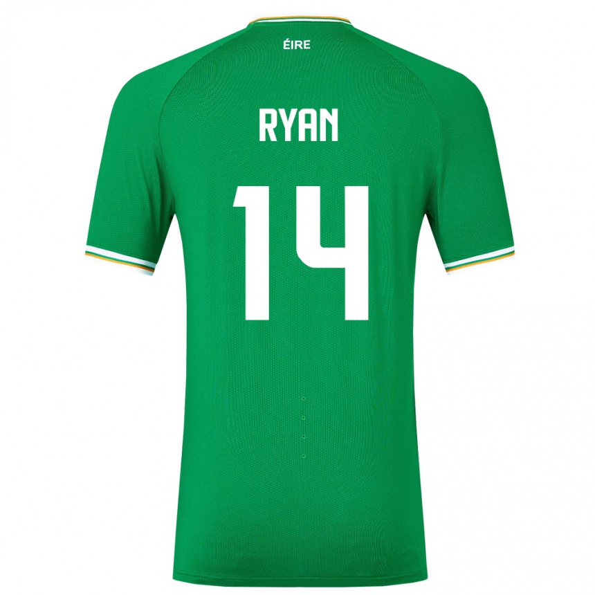 Women Football Ireland John Ryan #14 Green Home Jersey 24-26 T-Shirt