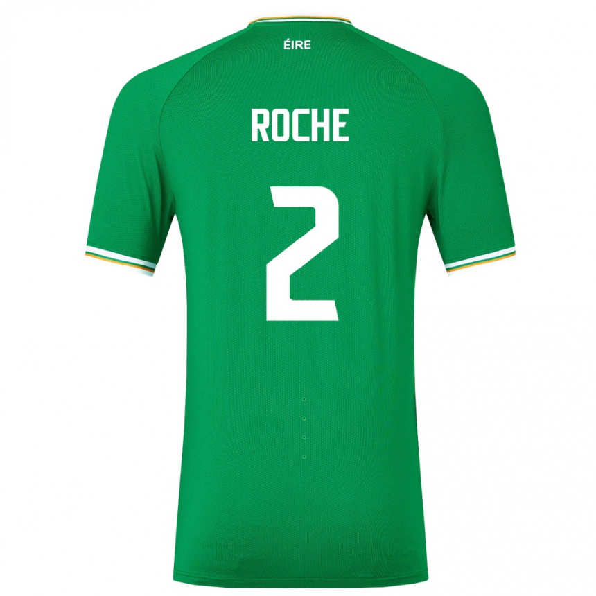 Women Football Ireland James Roche #2 Green Home Jersey 24-26 T-Shirt