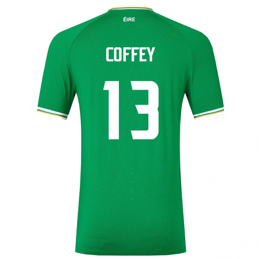 Women Football Ireland Fiachra Coffey #13 Green Home Jersey 24-26 T-Shirt