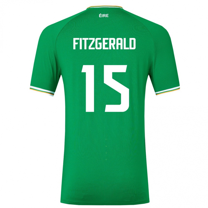 Women Football Ireland Kyle Fitzgerald #15 Green Home Jersey 24-26 T-Shirt