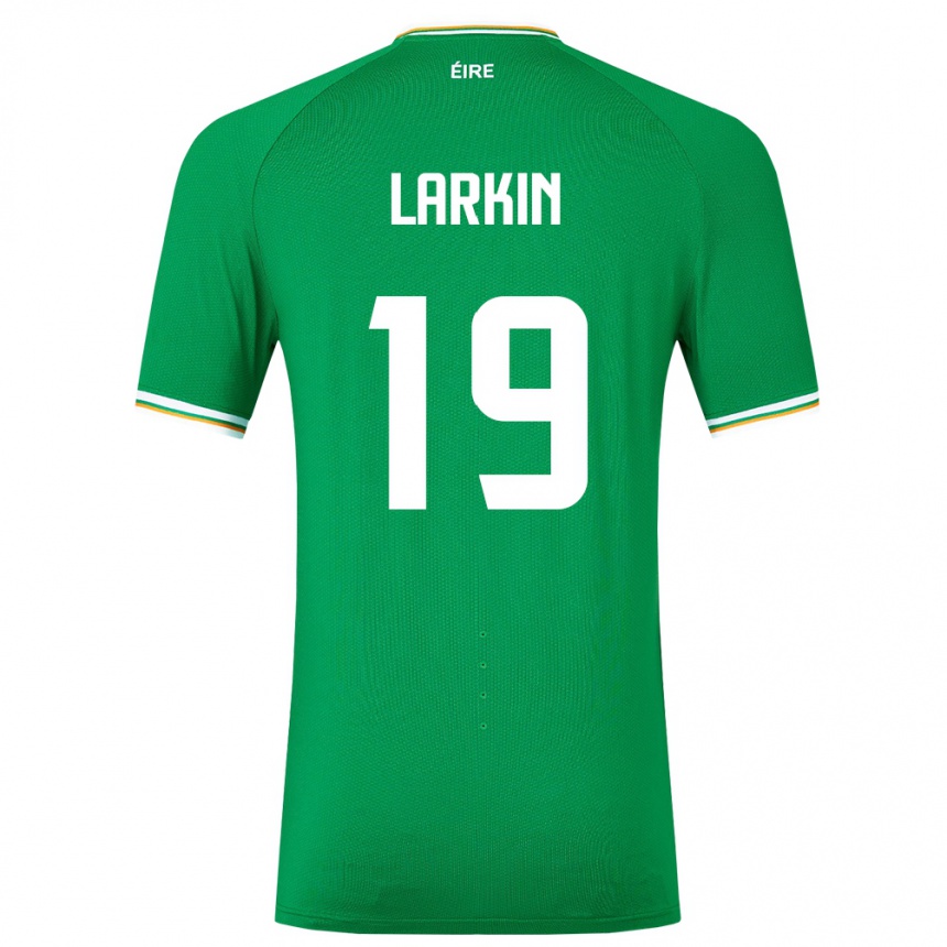 Women Football Ireland Abbie Larkin #19 Green Home Jersey 24-26 T-Shirt