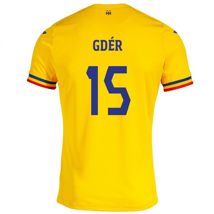 Women Football Romania Brigitta Gődér #15 Yellow Home Jersey 24-26 T-Shirt