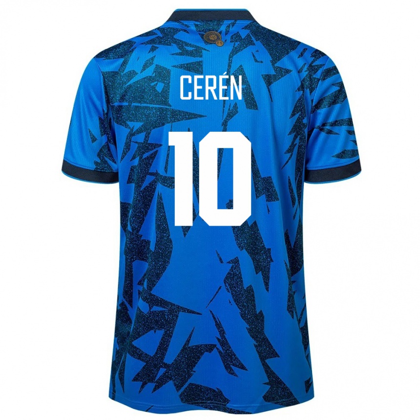Women Football El Salvador Brenda Cerén #10 Blue Home Jersey 24-26 T-Shirt