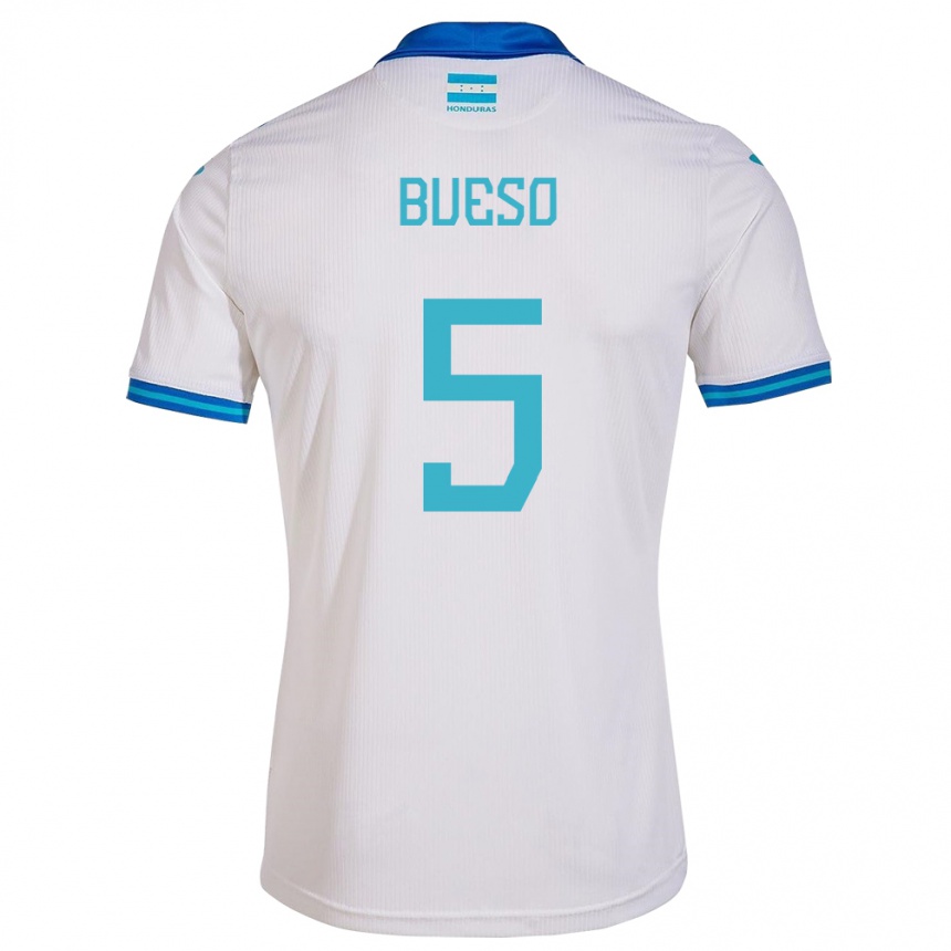 Women Football Honduras Jonathan Bueso #5 White Home Jersey 24-26 T-Shirt