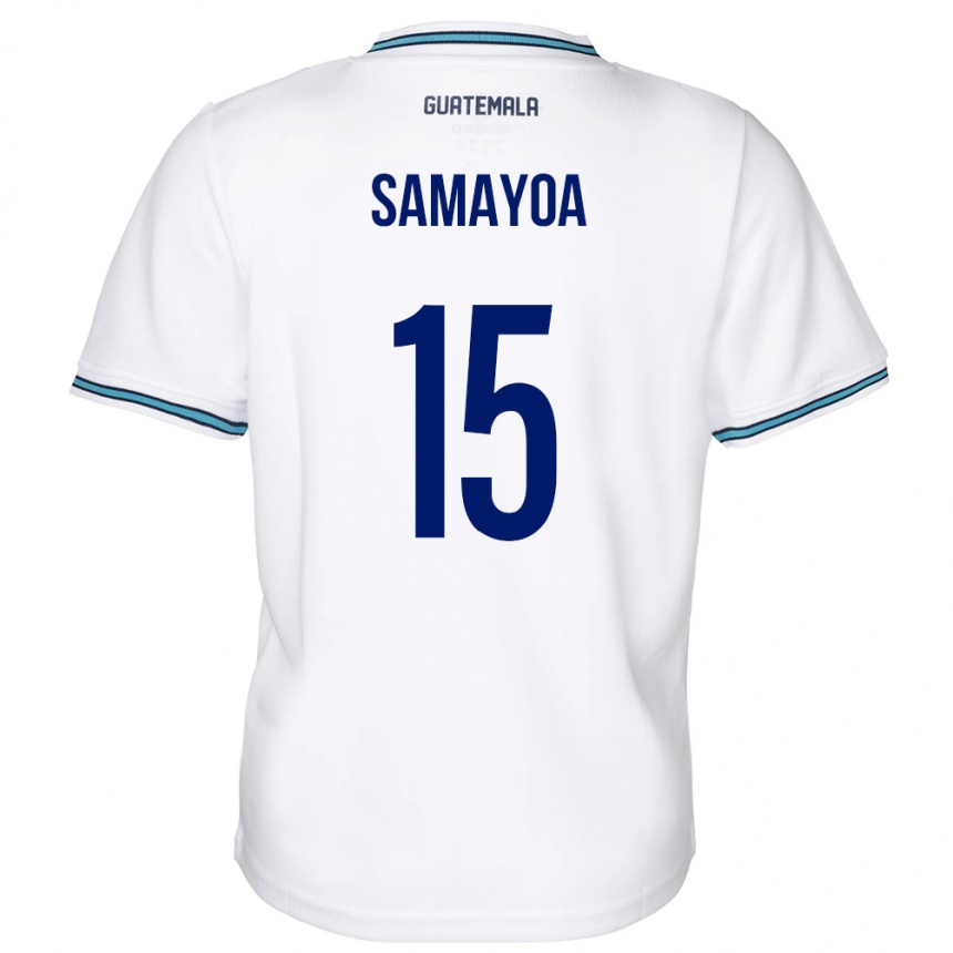 Women Football Guatemala Giselle Samayoa #15 White Home Jersey 24-26 T-Shirt