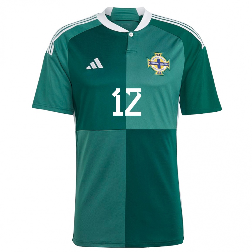 Women Football Northern Ireland Owen Grainger #12 Green Home Jersey 24-26 T-Shirt