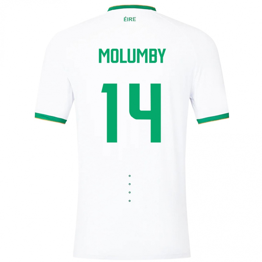 Women Football Ireland Jayson Molumby #14 White Away Jersey 24-26 T-Shirt