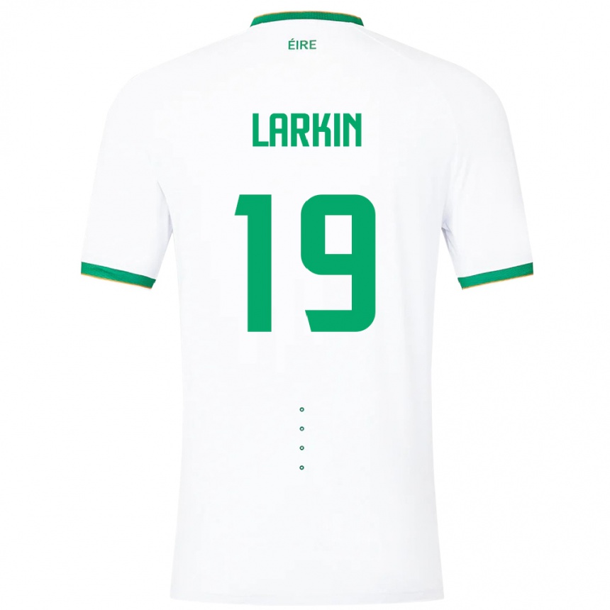 Women Football Ireland Abbie Larkin #19 White Away Jersey 24-26 T-Shirt