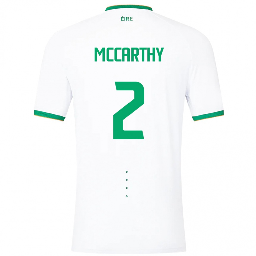 Women Football Ireland Savannah Mccarthy #2 White Away Jersey 24-26 T-Shirt