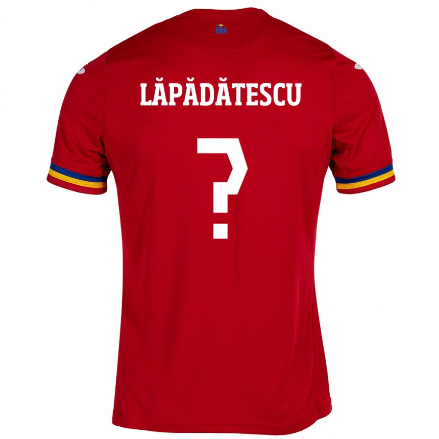 Women Football Romania Robert Lăpădătescu #0 Red Away Jersey 24-26 T-Shirt