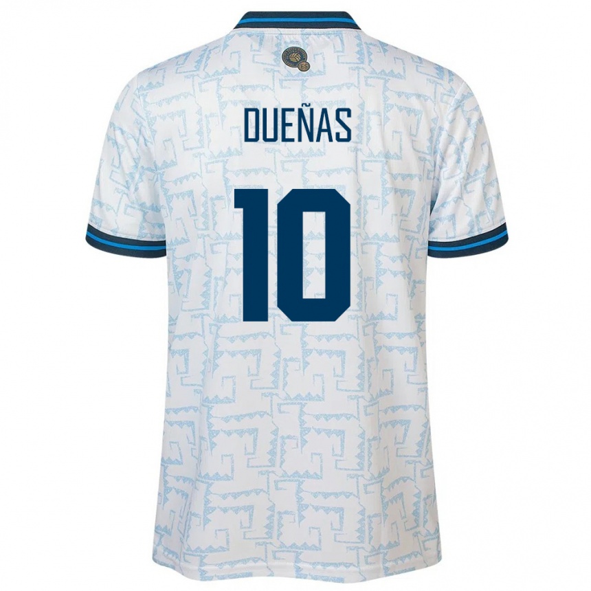 Women Football El Salvador Enrico Dueñas #10 White Away Jersey 24-26 T-Shirt