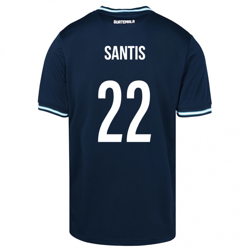 Women Football Guatemala Diego Santis #22 Blue Away Jersey 24-26 T-Shirt