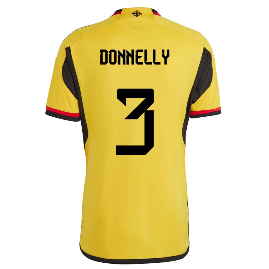 Women Football Northern Ireland Aaron Donnelly #3 White Away Jersey 24-26 T-Shirt