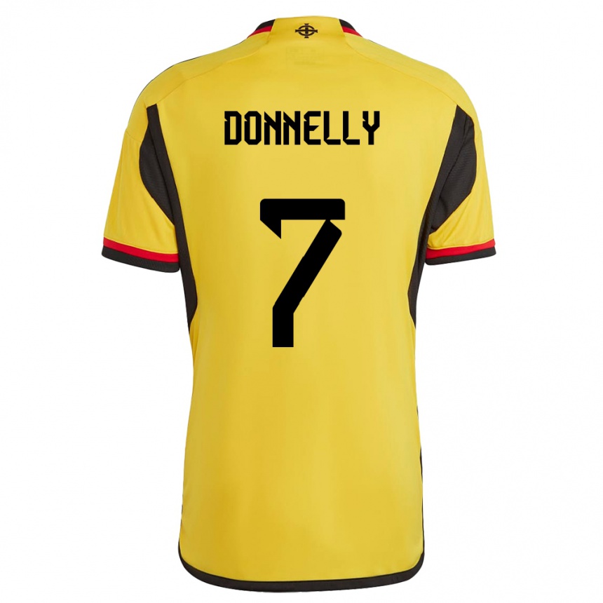 Women Football Northern Ireland Caolan Donnelly #7 White Away Jersey 24-26 T-Shirt