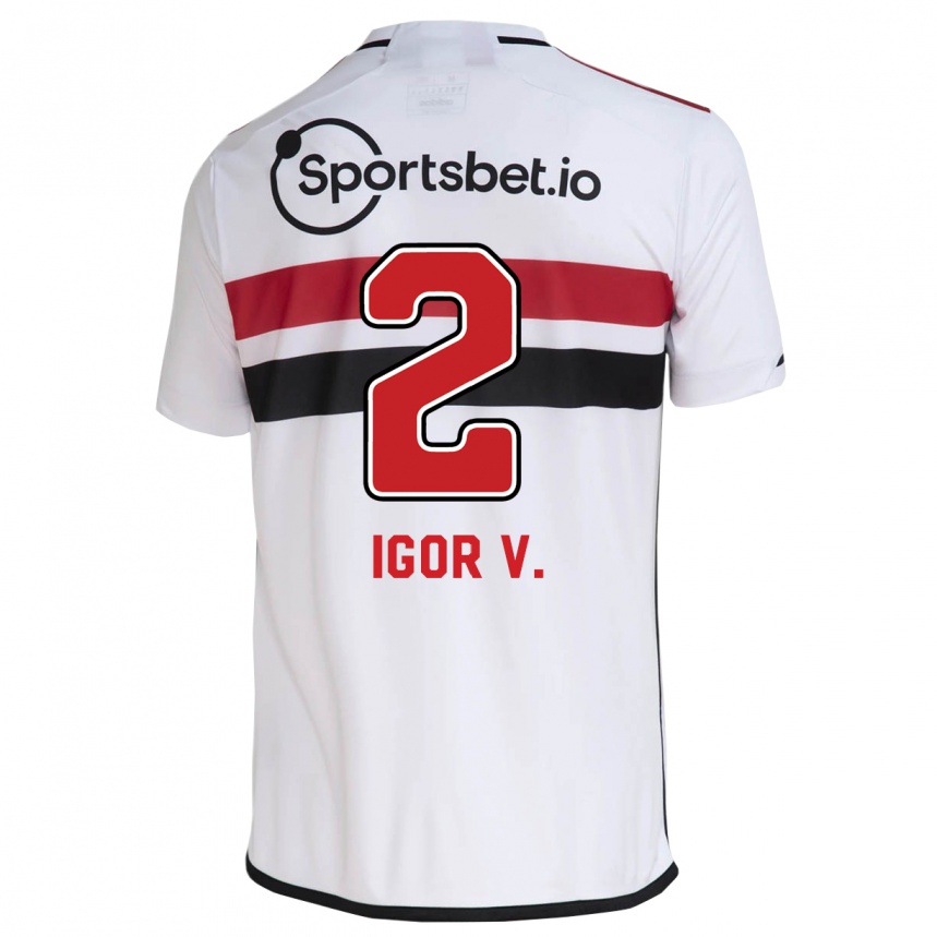 Kids Football Igor Vinícius #2 White Home Jersey 2023/24 T-Shirt