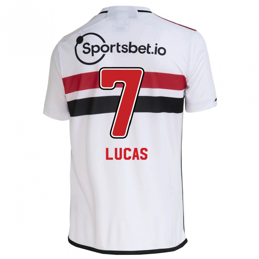 Kids Football Lucas Moura #7 White Home Jersey 2023/24 T-Shirt